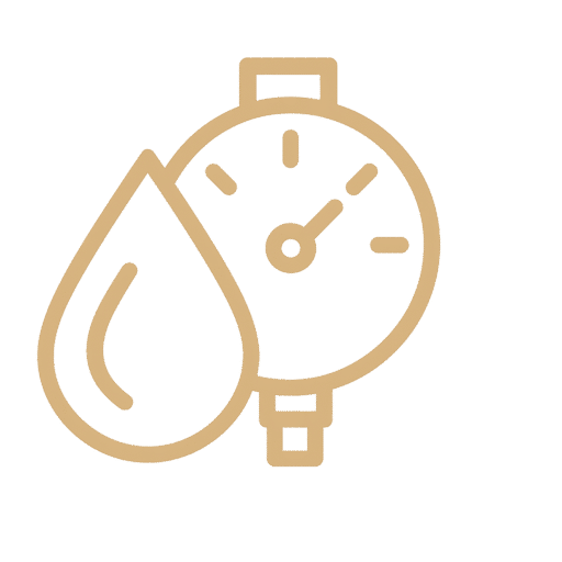 Etäluettavan vesimittarin logo - pisara ja mittari